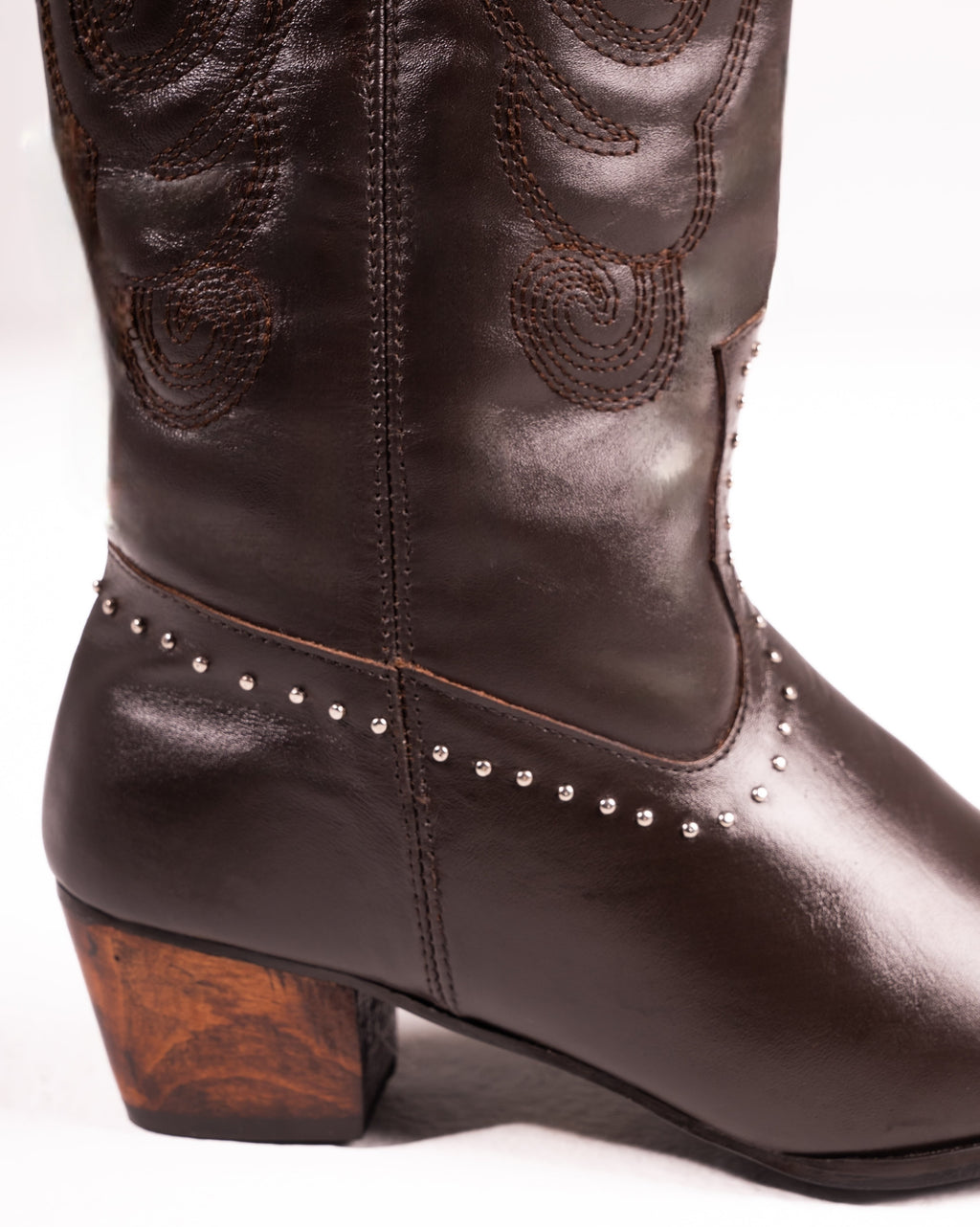 Dallas Studded Cowboy Brown Boot