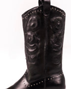 Dallas Studded Cowboy Black Boot