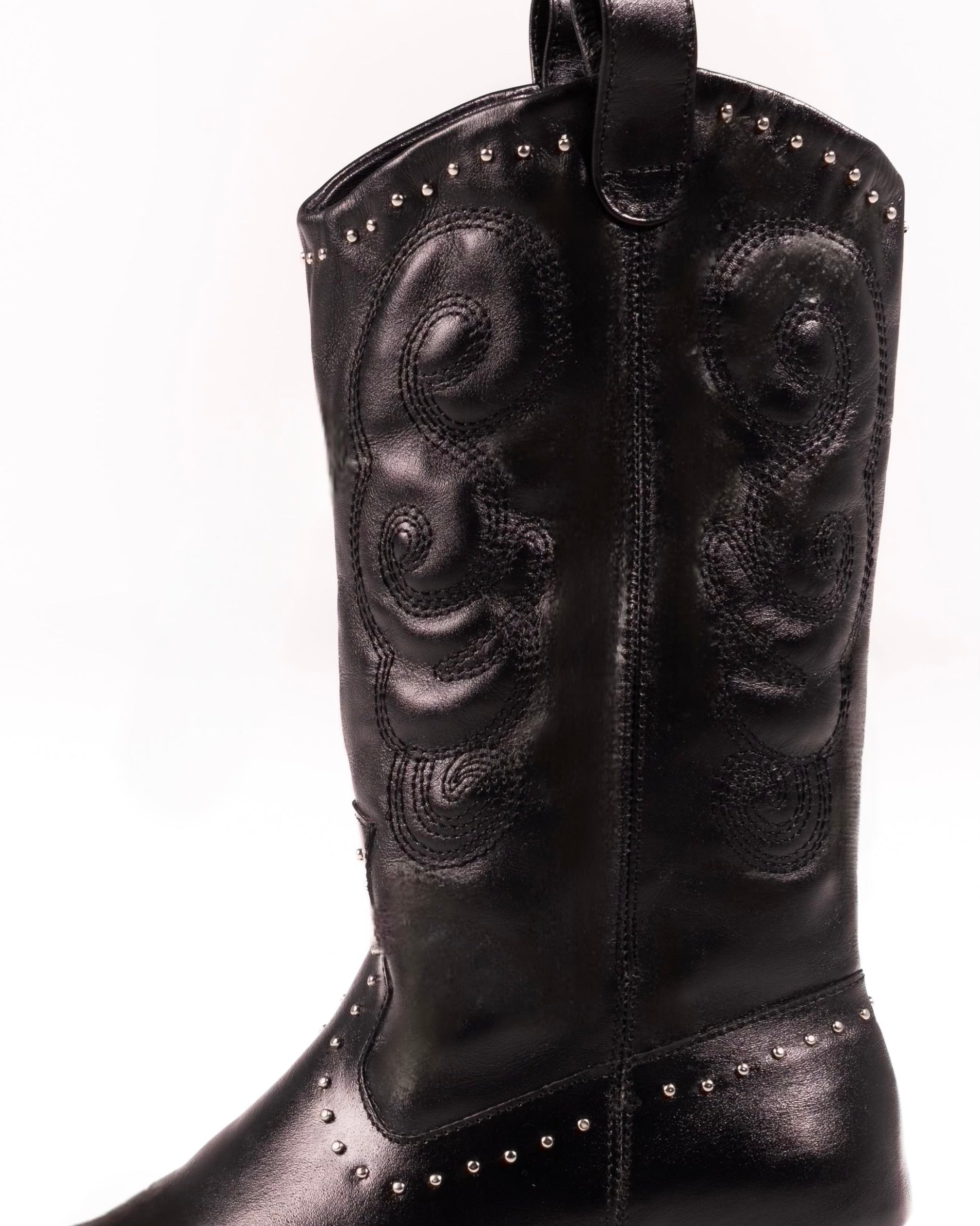 Dallas Studded Cowboy Black Boot