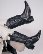 Dallas Studded Cowboy Black Boot