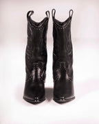 Dallas Studded Cowboy Black Boot