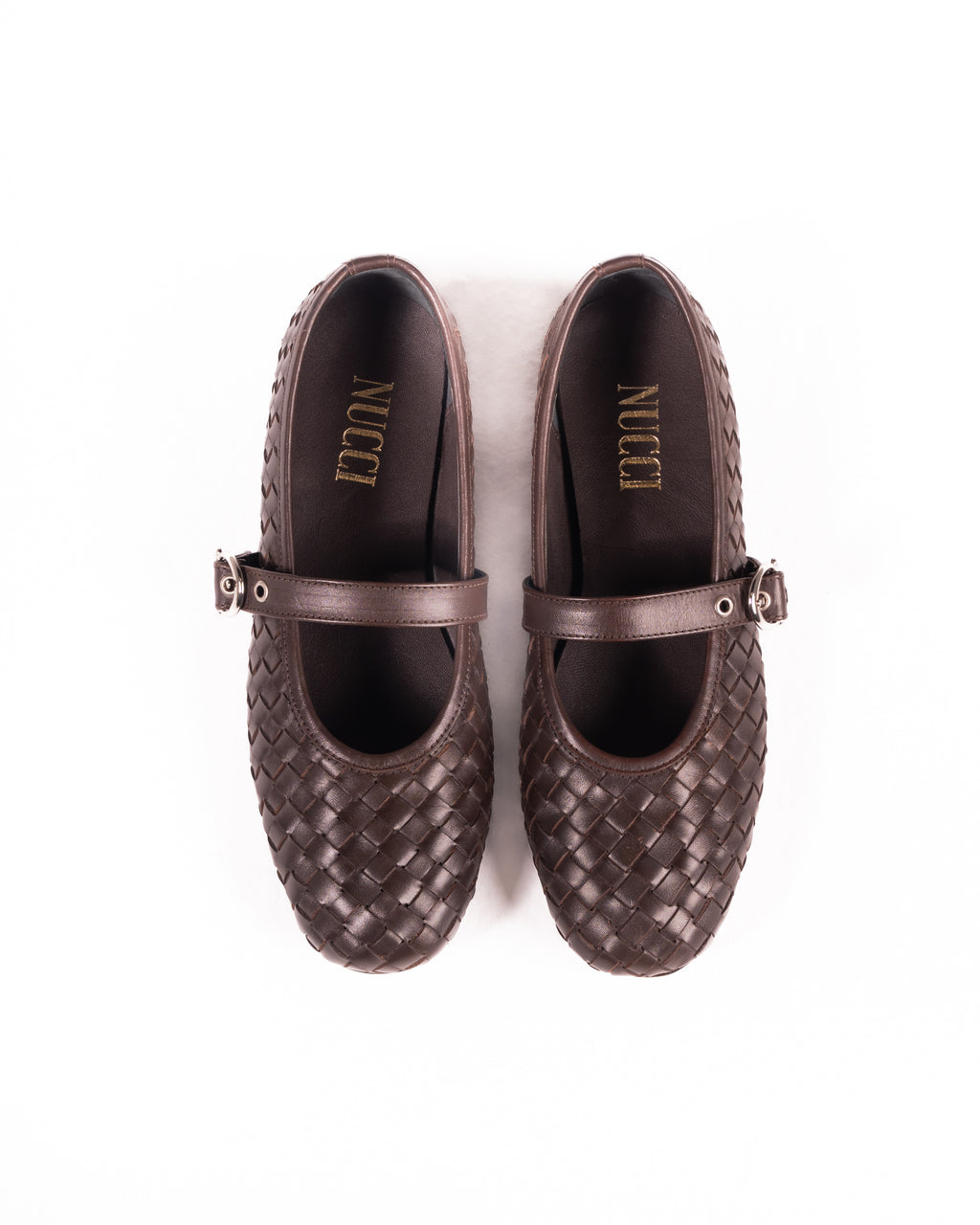 London Woven Brown Ballerina