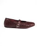 London Woven Burgundy Ballerina