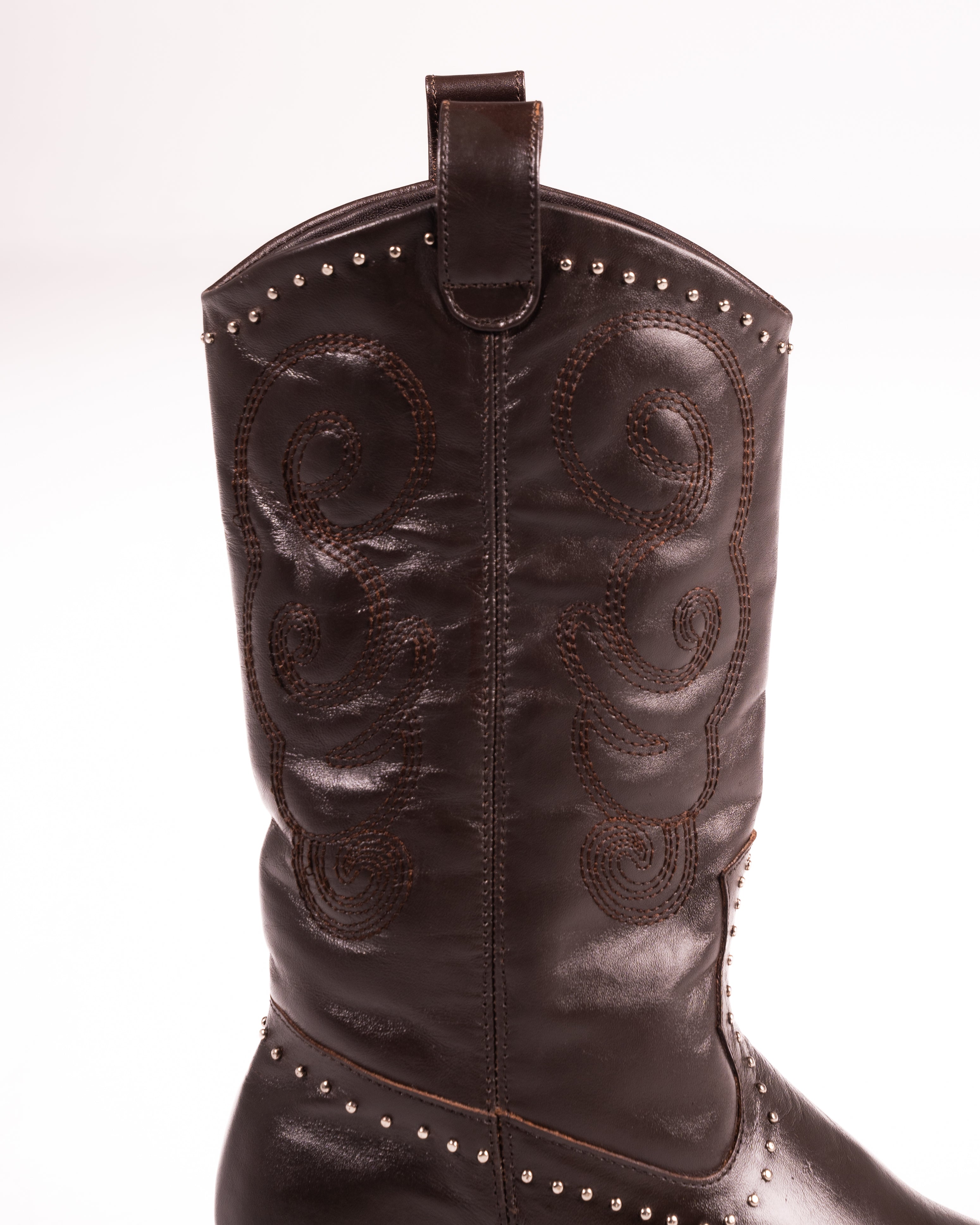 Dallas Studded Cowboy Brown Boot