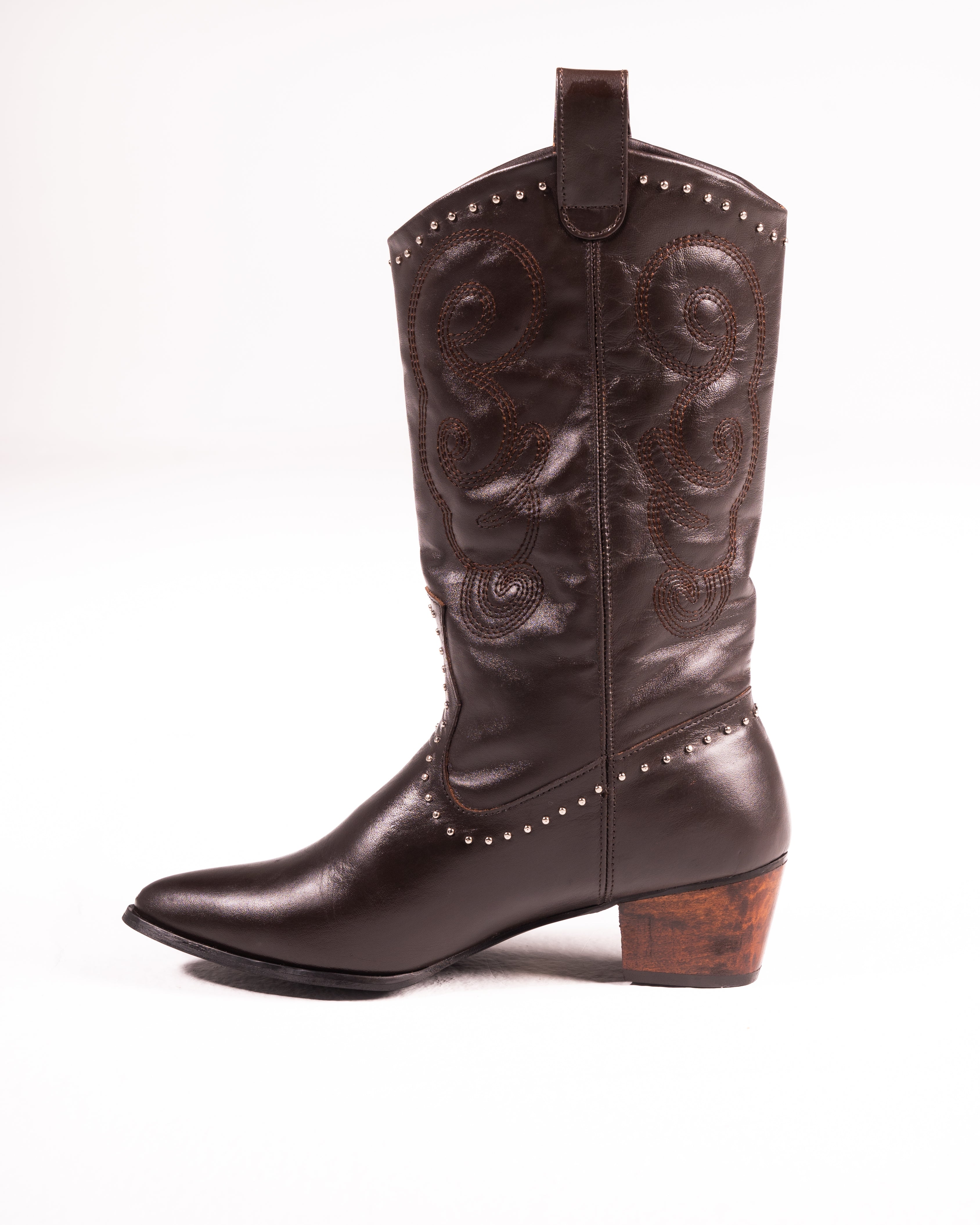 Dallas Studded Cowboy Brown Boot