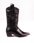 Dallas Studded Cowboy Black Boot