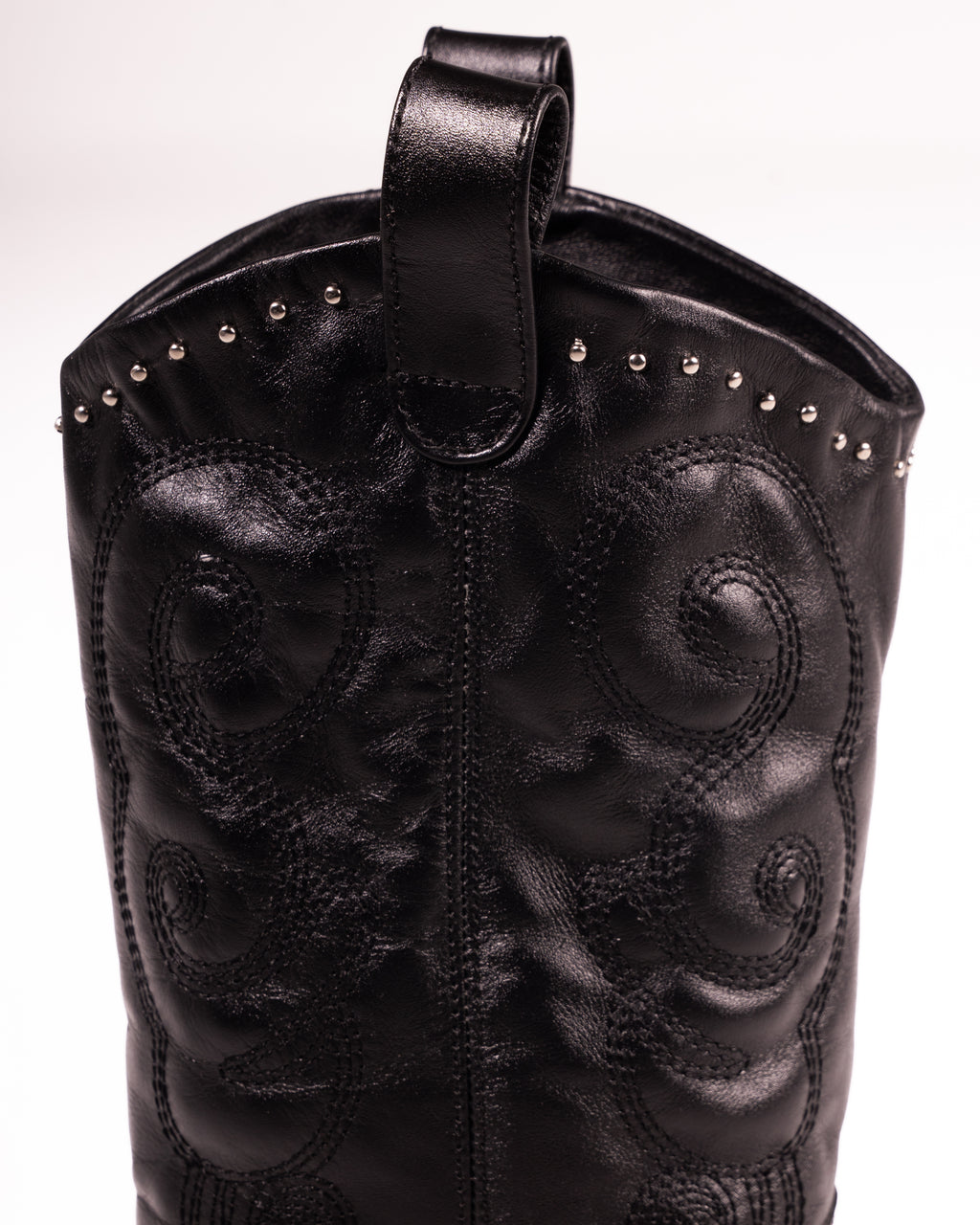 Dallas Studded Cowboy Black Boot