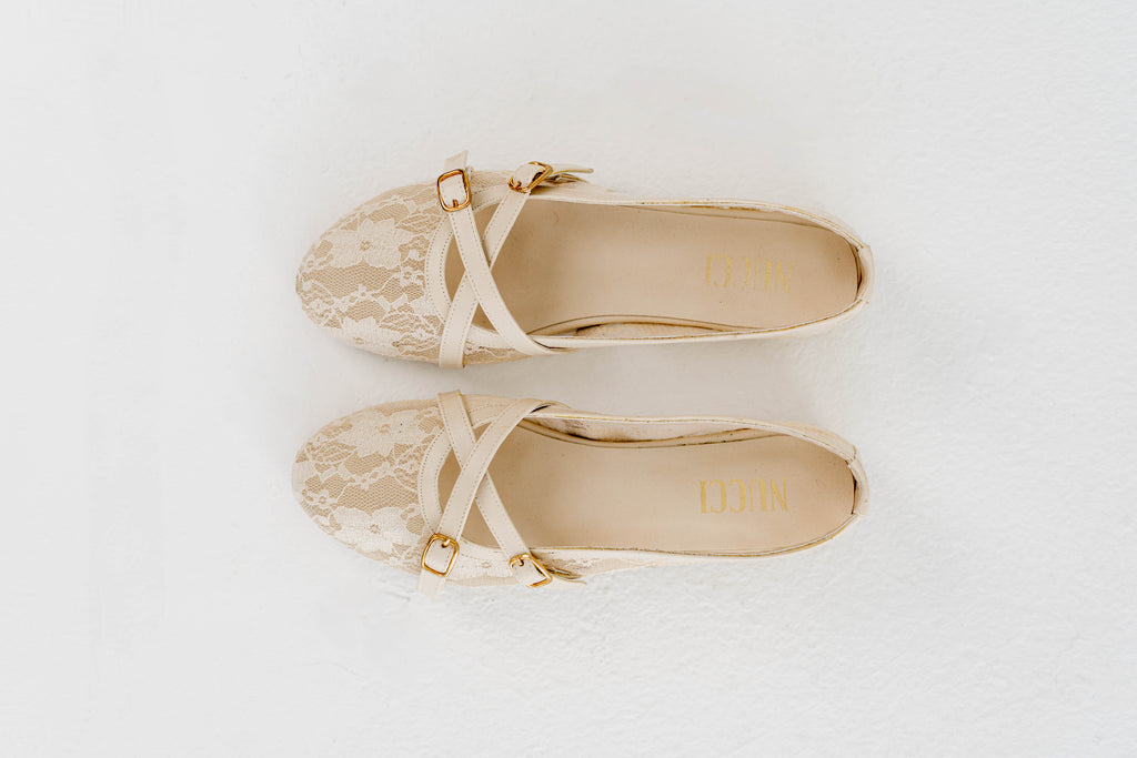 Lily lace Ballerina Beige