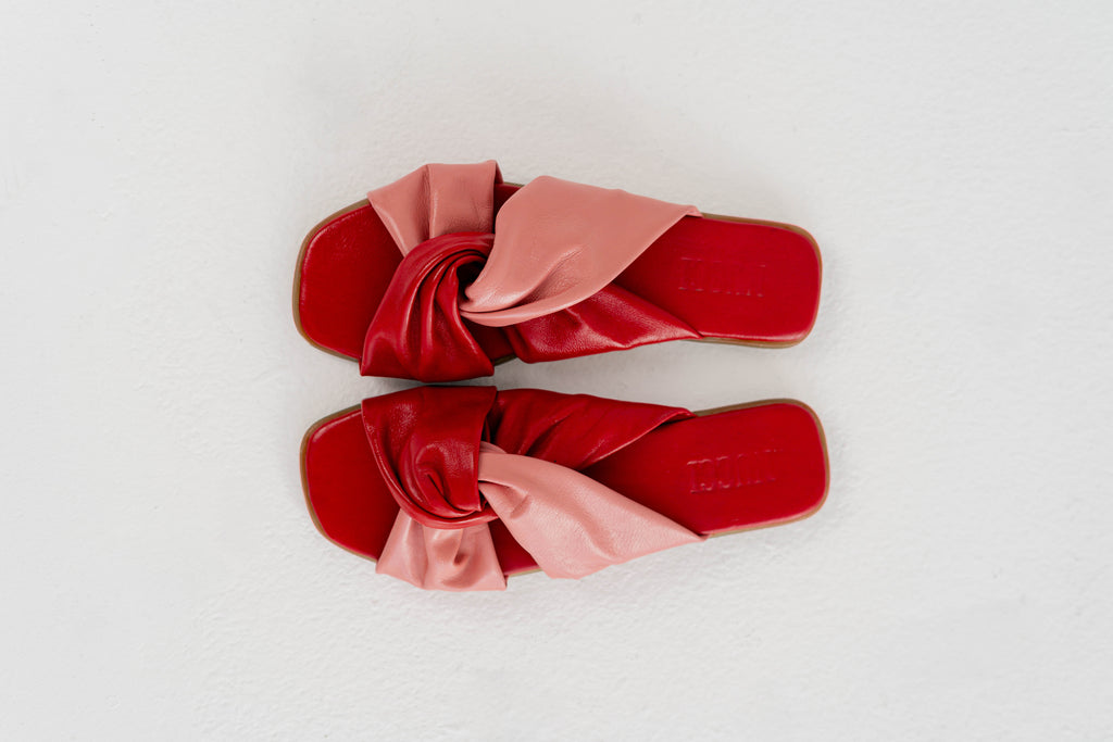 Fiore Cross Slipper Red