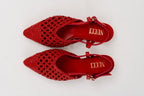 Rosa Slingback Sandals Red
