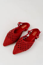 Rosa Slingback Sandals Red