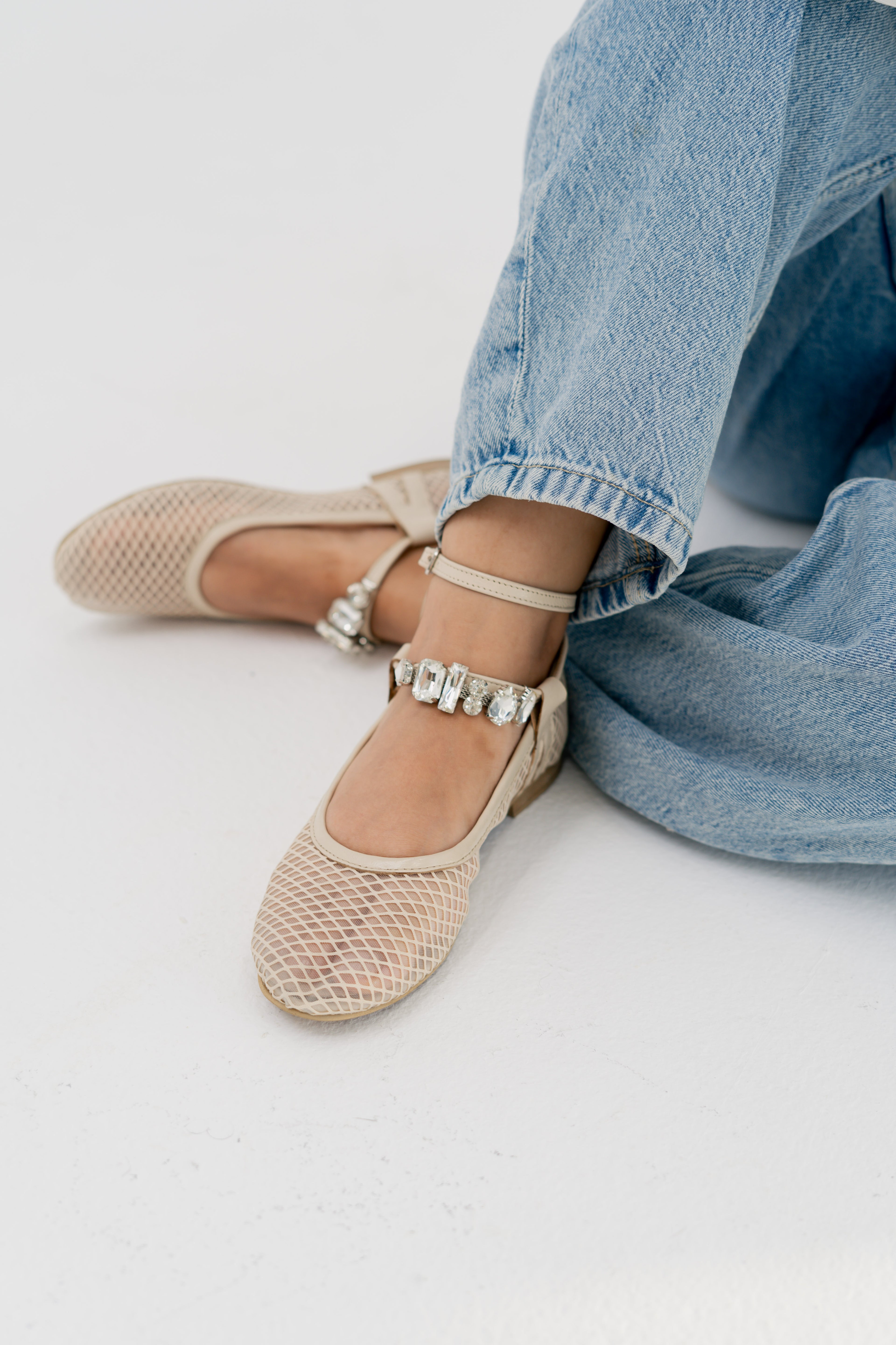 Luna Mesh Ballerina Beige