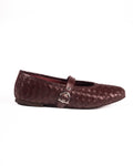 London Woven Burgundy Ballerina