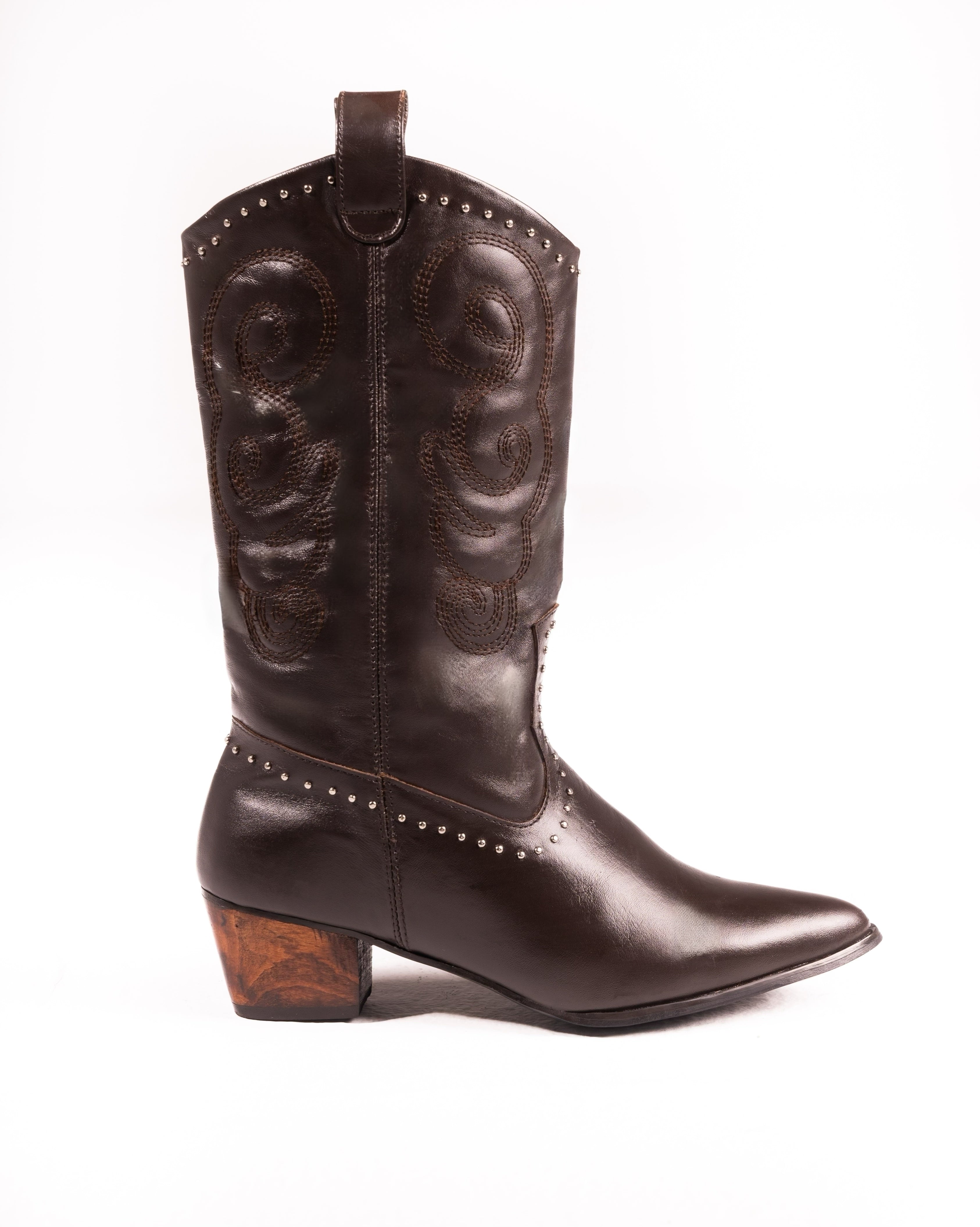 Dallas Studded Cowboy Brown Boot