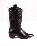Dallas Studded Cowboy Black Boot