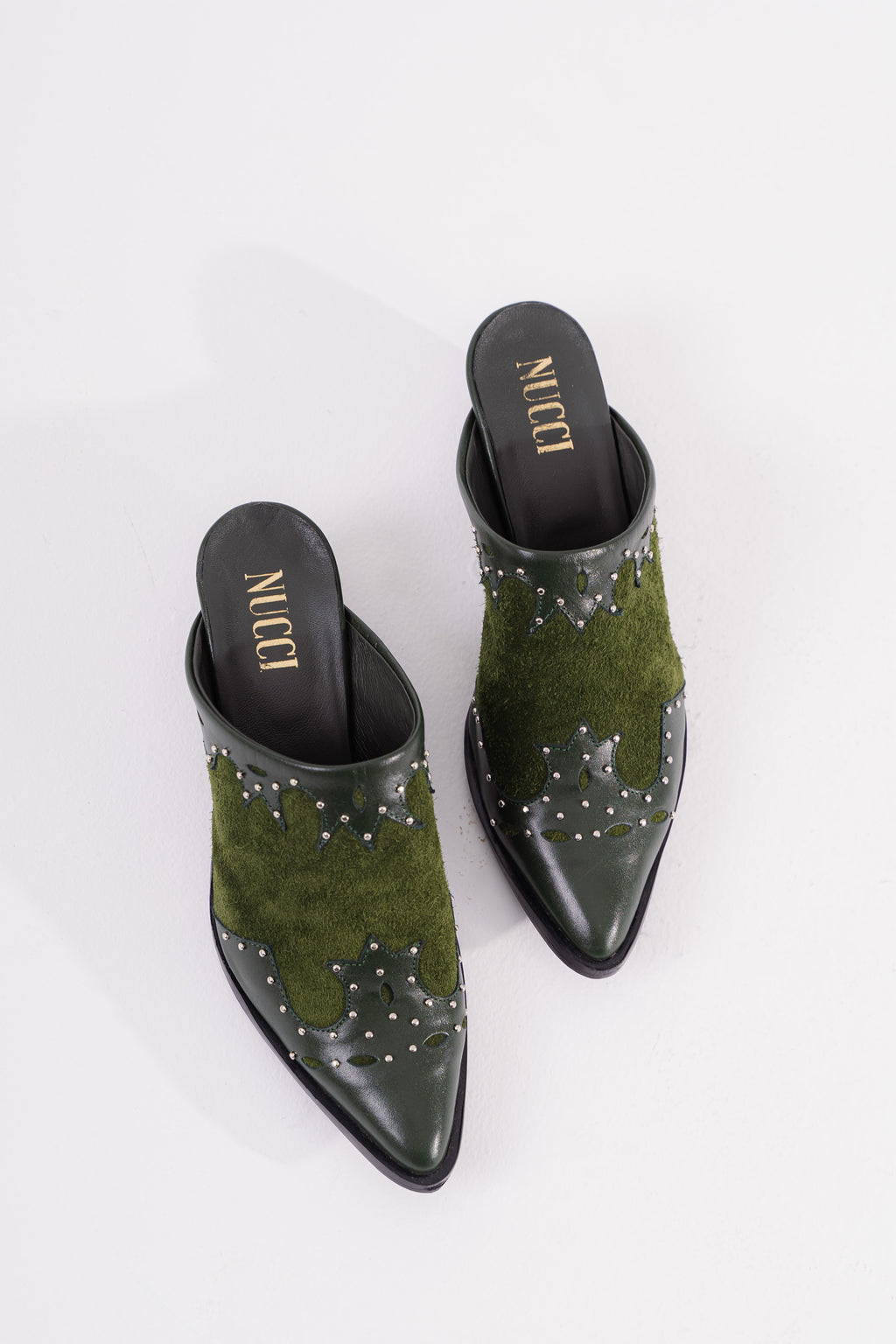 Nucci Stud Mule olive