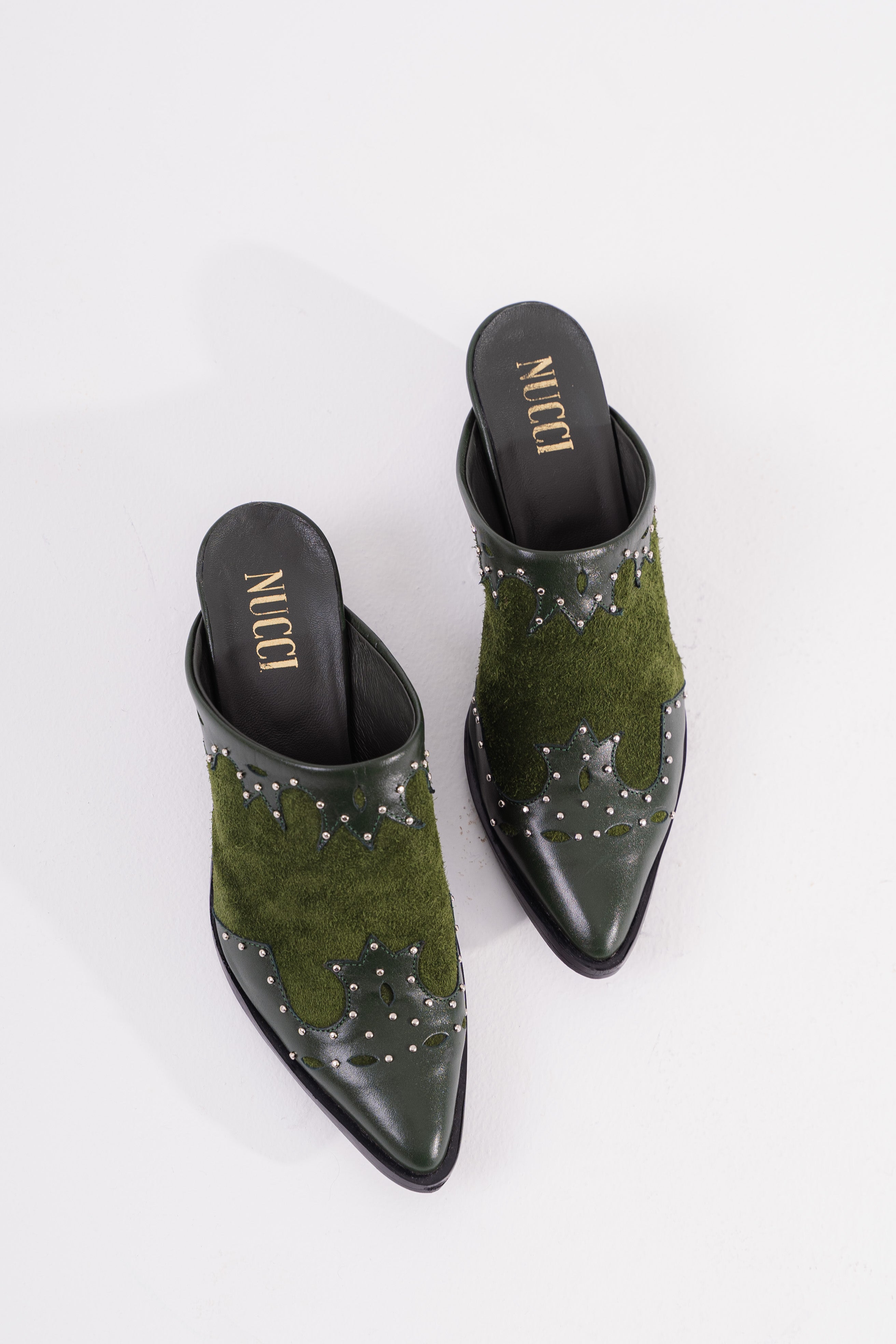 Nucci Stud Mule olive
